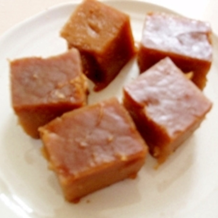 レンジで出来る。もっちりういろう(コーヒー味)